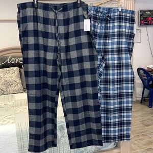 Sonoma Bundle Of Two Flannel Plaid Pajama Pants Size 3XLT